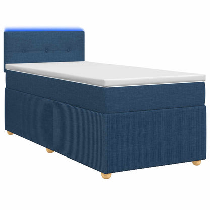 Letto box spring con materasso Blu 100 x 200 cm Tessuto | homemem39