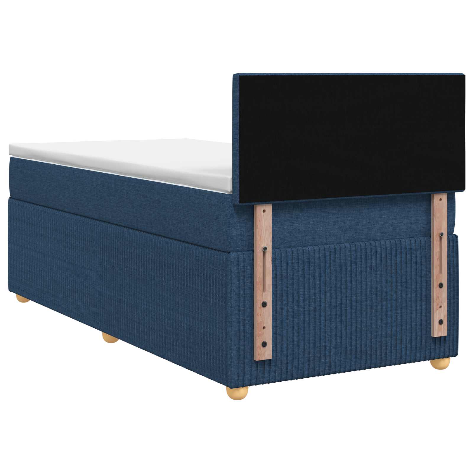 Letto box spring con materasso Blu 100 x 200 cm Tessuto | homemem39