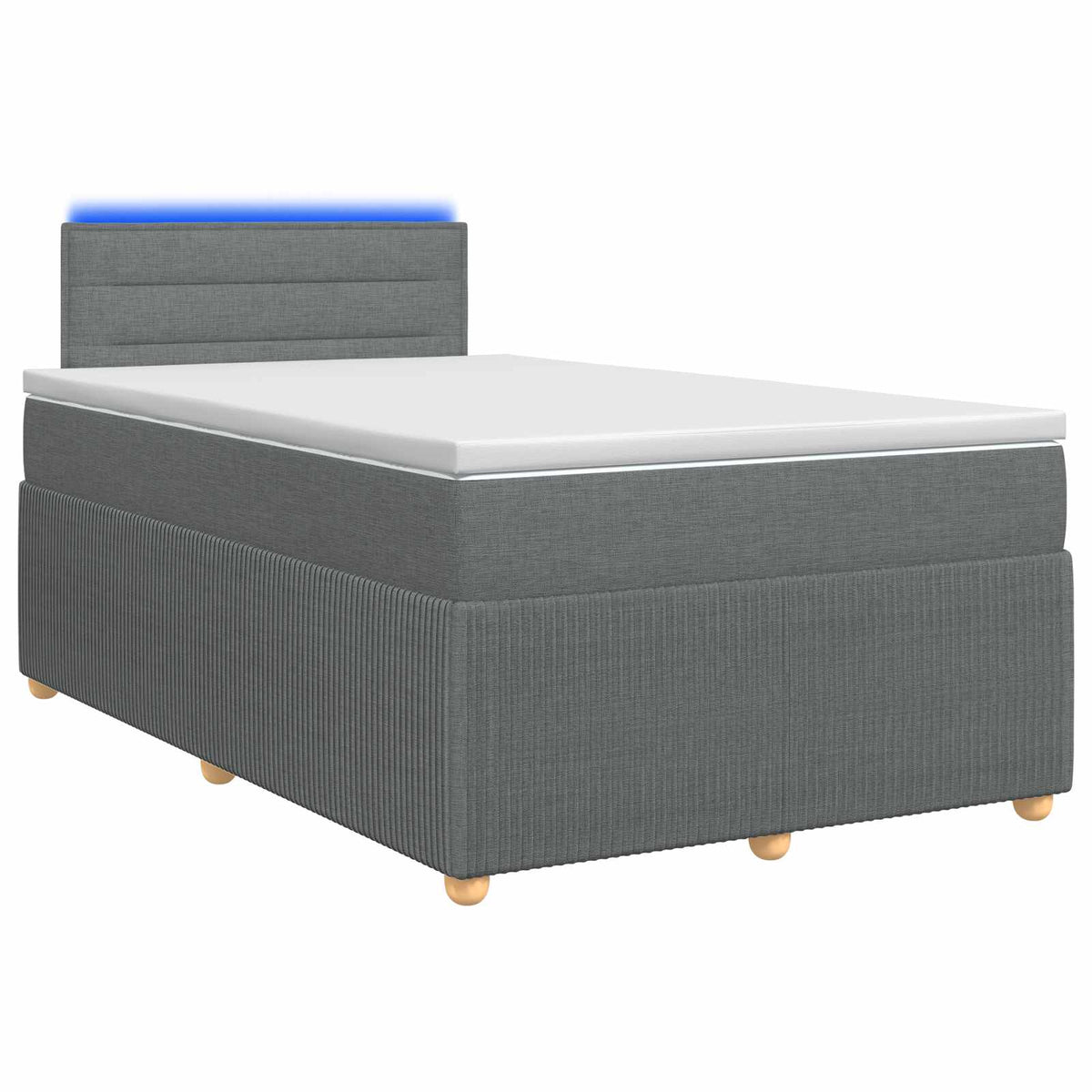 Letto box spring con materasso Grigio Scuro 120 x 190 cm | homemem39