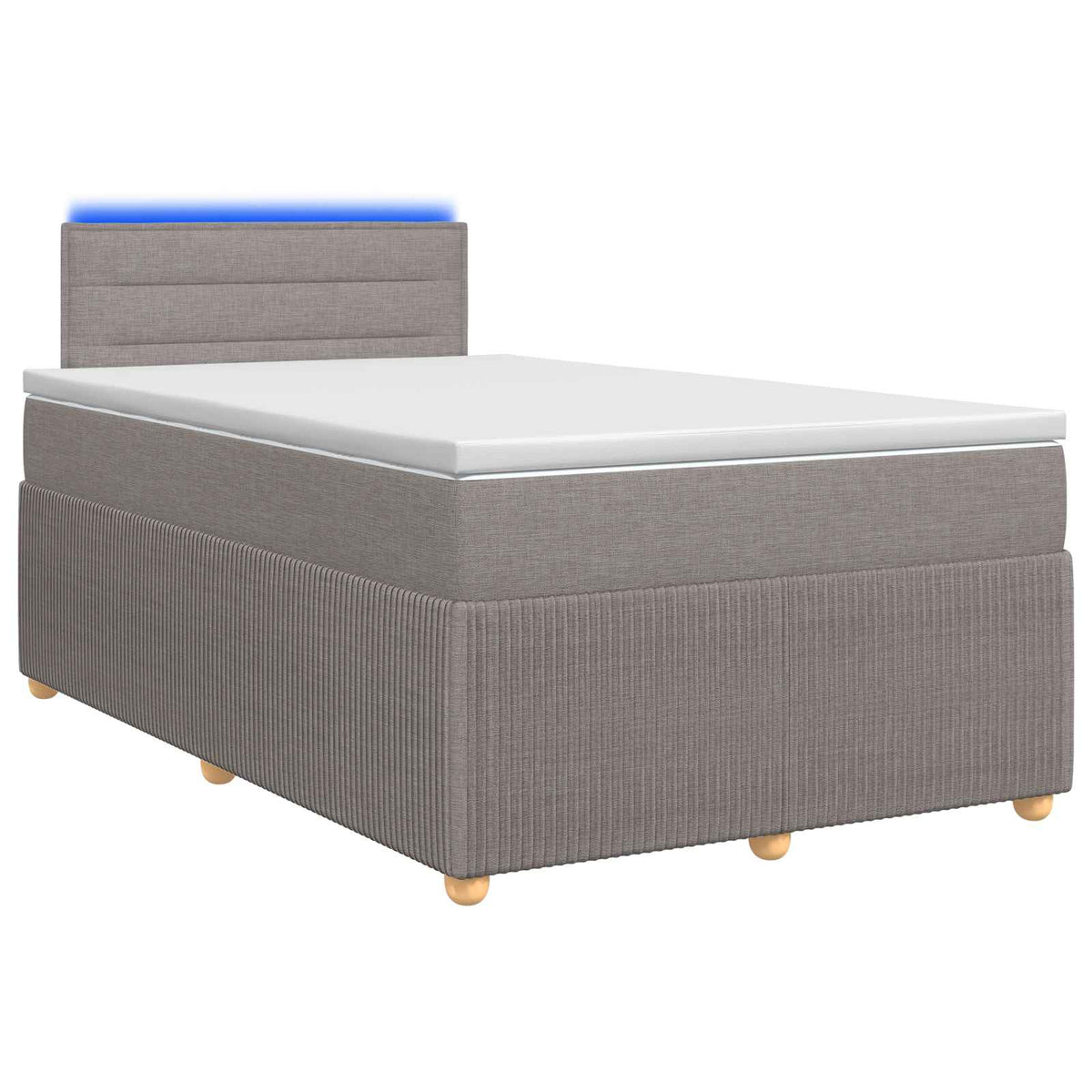Letto box spring con materasso Tortora 120 x 190 cm Tessuto | homemem39