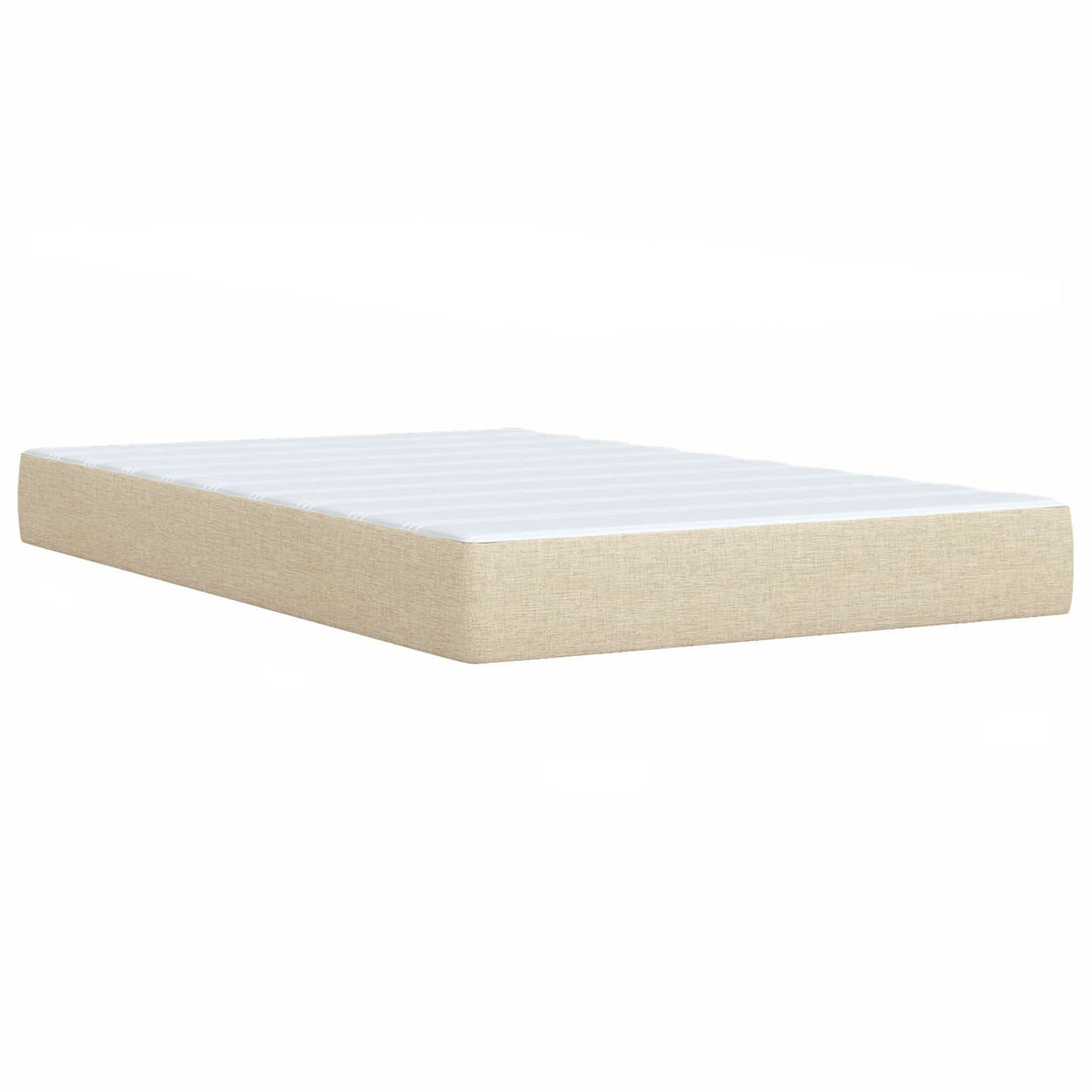 Letto box spring con materasso Crema 120 x 190 cm Tessuto | homemem39