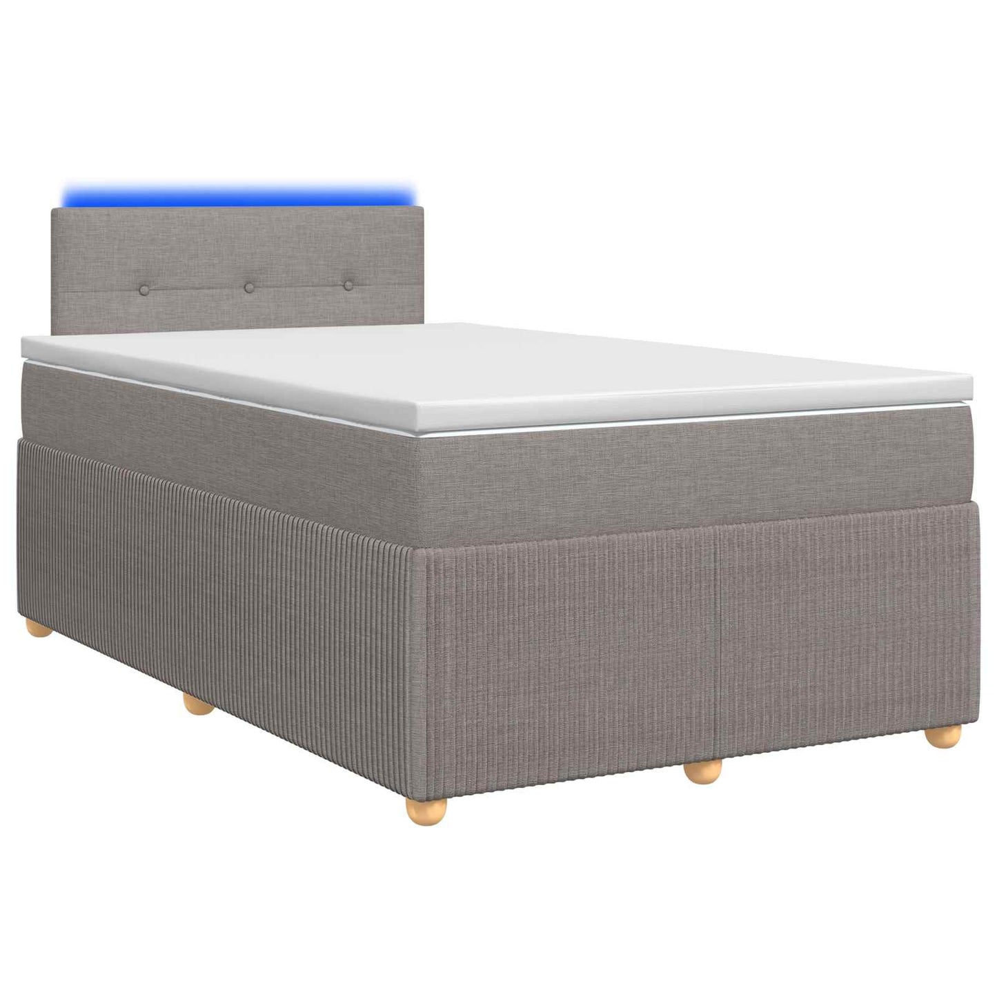 Letto box spring con materasso Tortora 120 x 200 cm Tessuto | homemem39