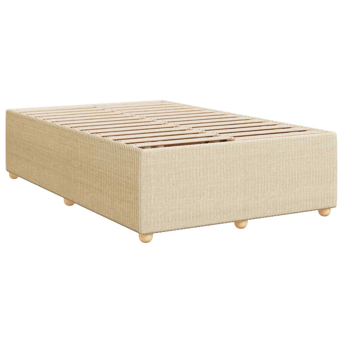 Letto box spring con materasso Crema 120 x 200 cm Tessuto | homemem39