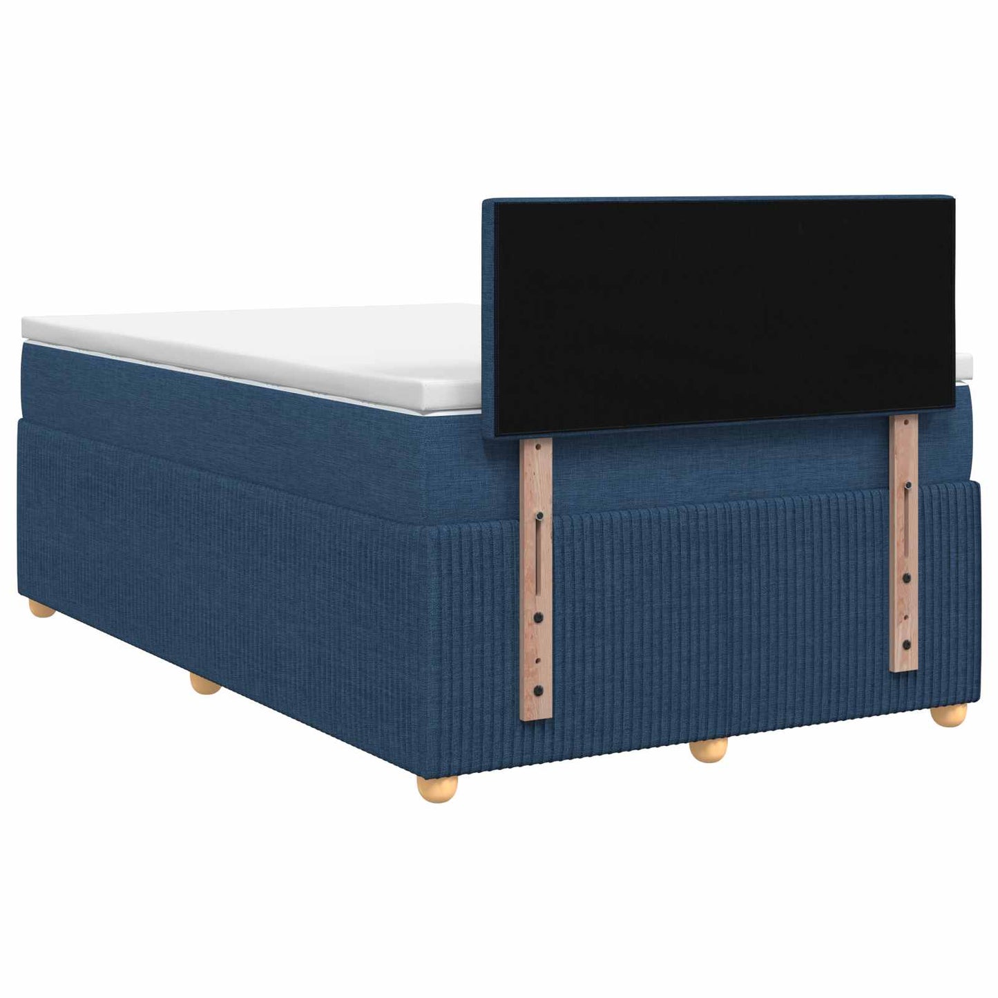 Letto box spring con materasso Blu 120 x 200 cm Tessuto | homemem39
