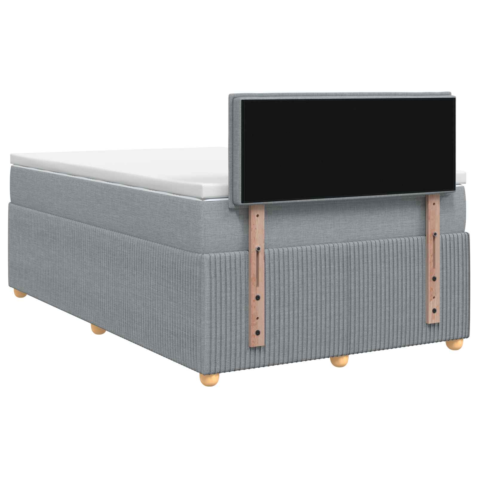 Letto box spring con materasso Grigio Chiaro 120 x 200 cm | homemem39
