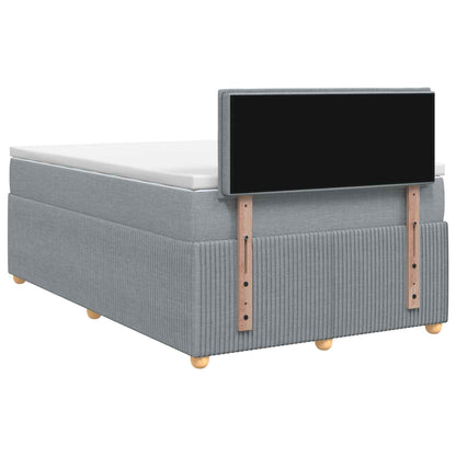 Letto box spring con materasso Grigio Chiaro 120 x 200 cm | homemem39