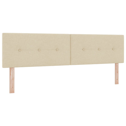 Letto box spring con materasso Crema 180 x 200 cm Tessuto