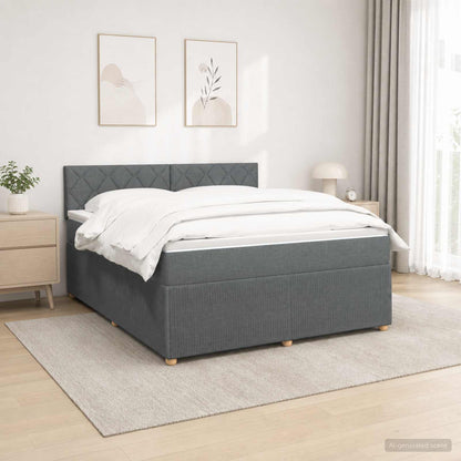 Letto box spring con materasso Grigio Scuro 160 x 200 cm | homemem39
