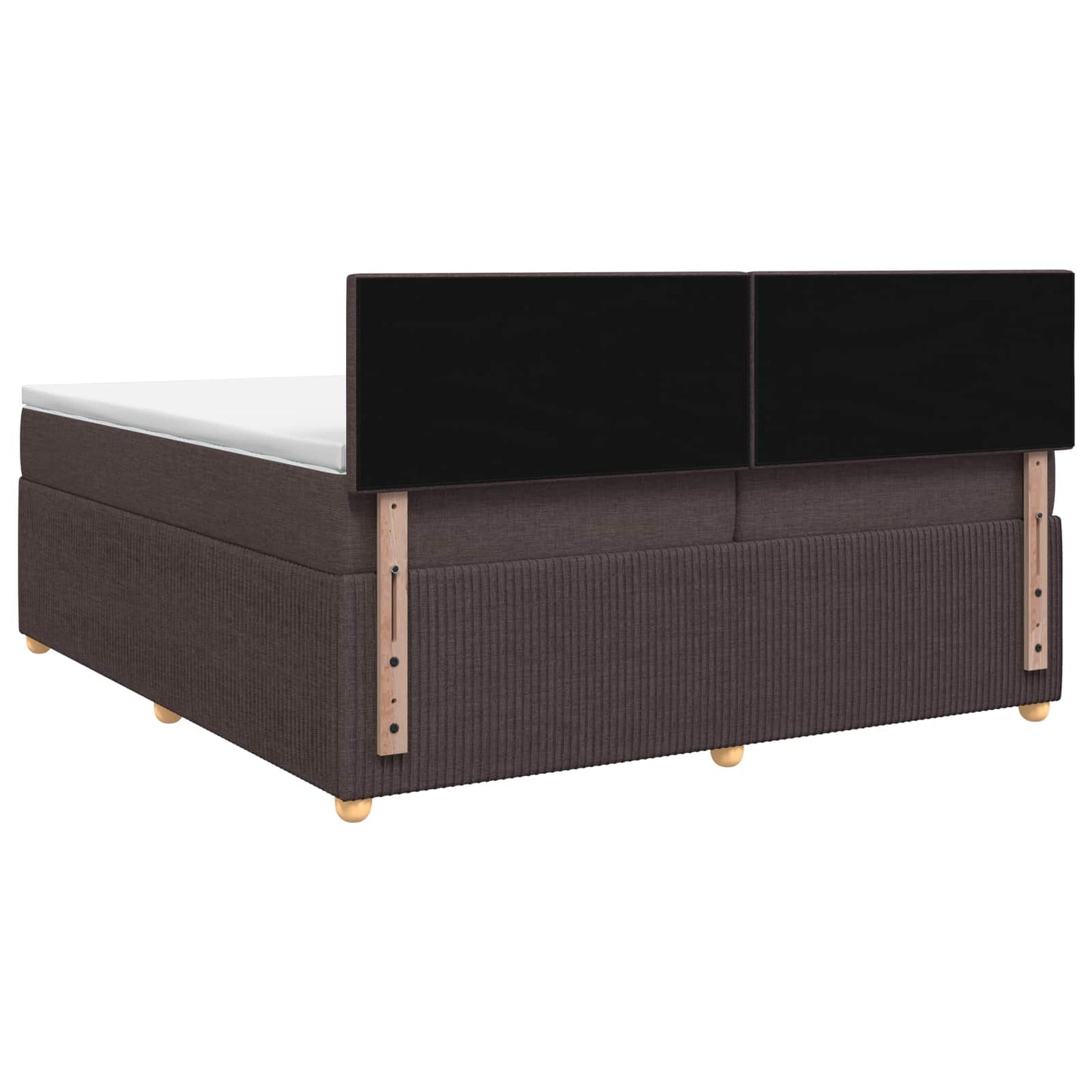 Letto box spring con materasso Marrone Scuro 200 x 200 cm | homemem39