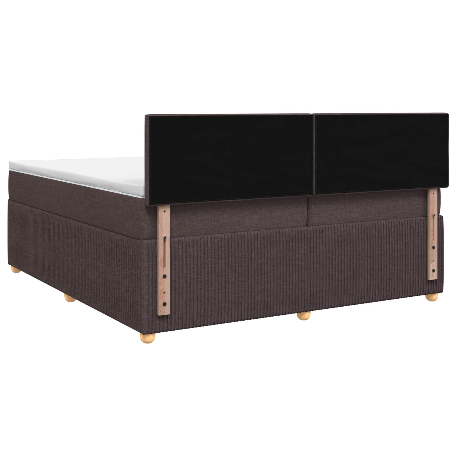 Letto box spring con materasso Marrone Scuro 200 x 200 cm | homemem39