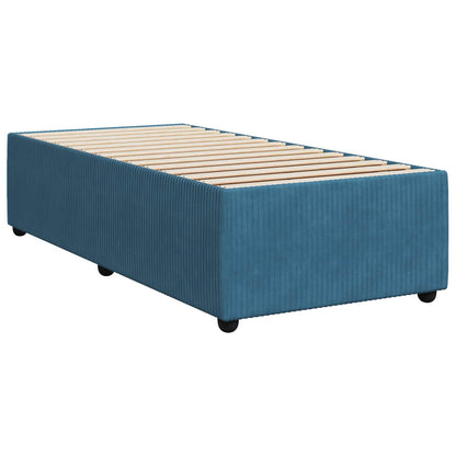 Letto box spring con materasso Blu 90 x 200 cm Velluto | homemem39