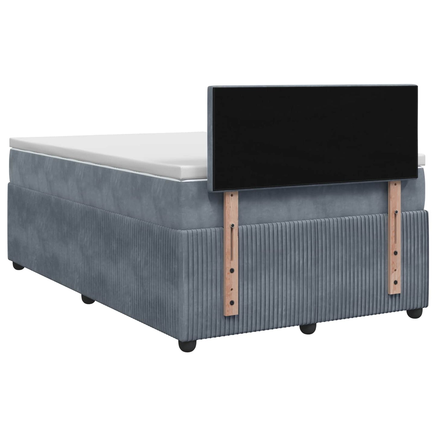 Letto box spring con materasso Grigio Scuro 120 x 190 cm | homemem39