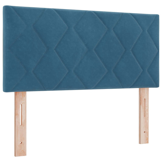 Letto box spring con materasso Blu 120 x 190 cm Velluto | homemem39