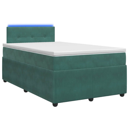 Letto box spring con materasso Verde Scuro 120 x 200 cm Velluto | homemem39