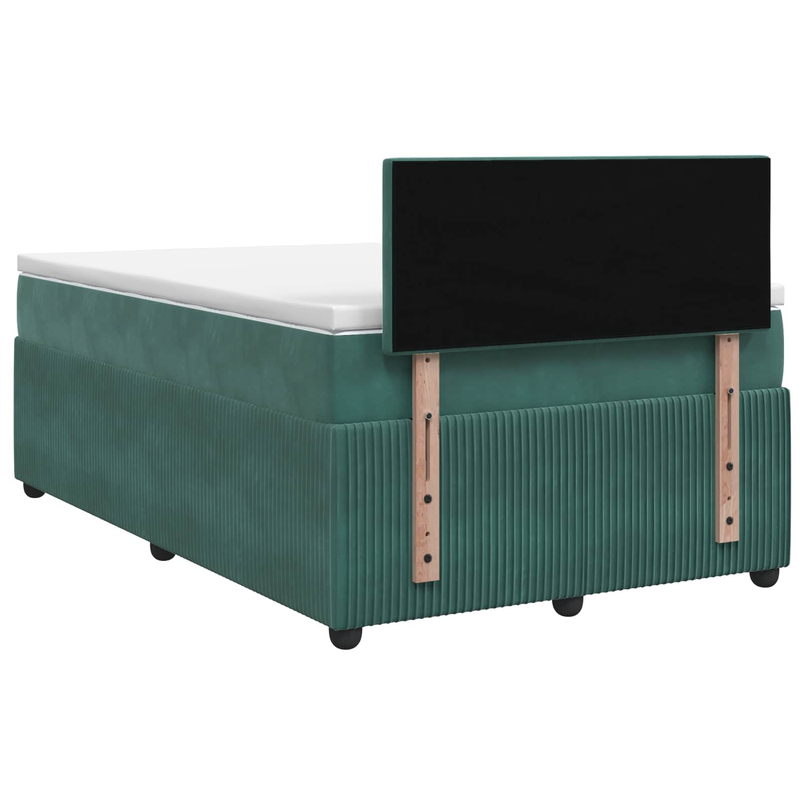 Letto box spring con materasso Verde Scuro 120 x 200 cm Velluto | homemem39