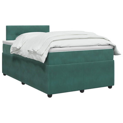 Letto box spring con materasso Verde Scuro 120 x 200 cm Velluto | homemem39