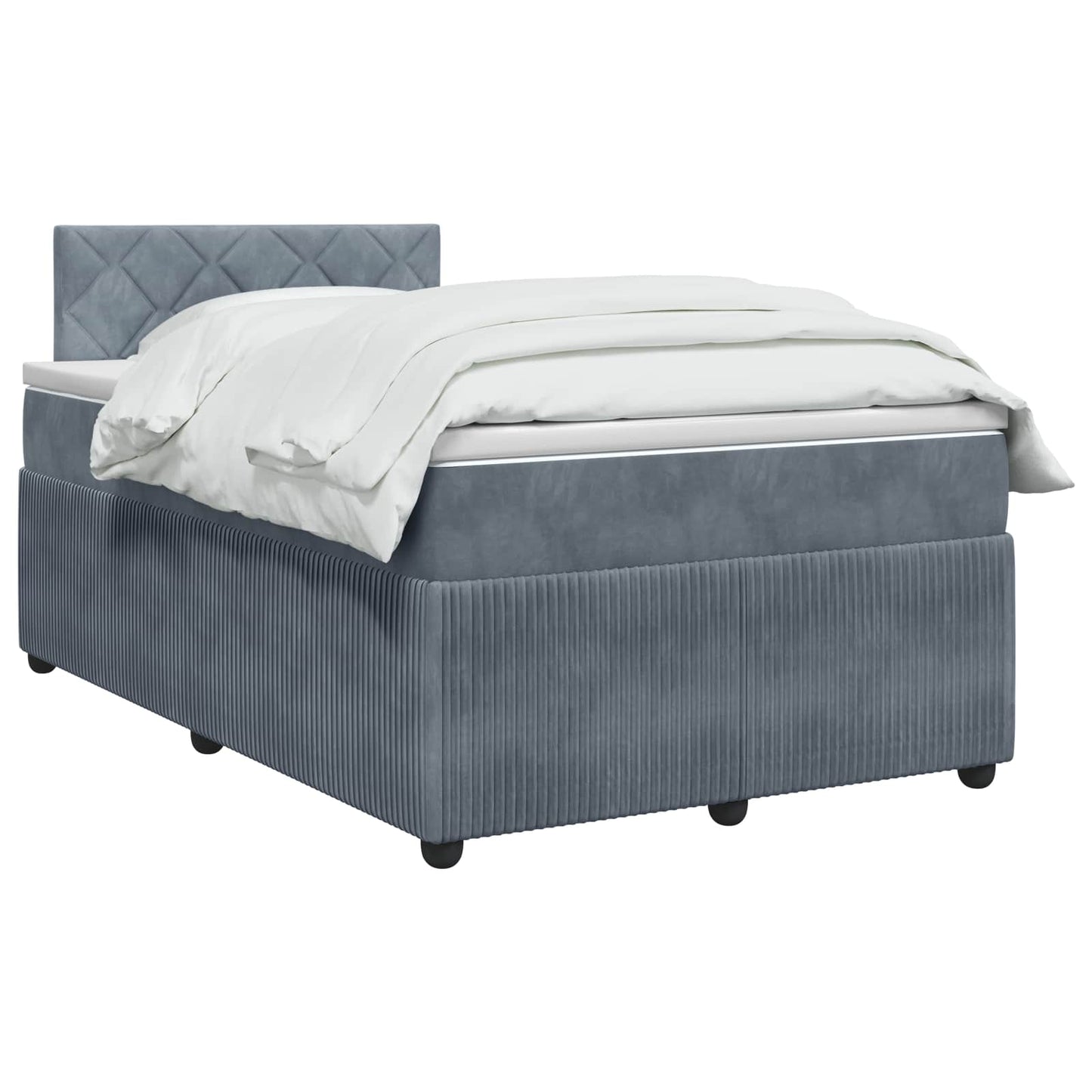Letto box spring con materasso Grigio Scuro 120 x 200 cm | homemem39