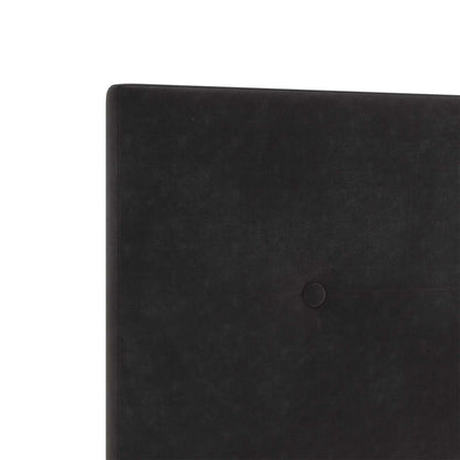 Letto box spring con materasso Nero 140 x 190 cm Velluto