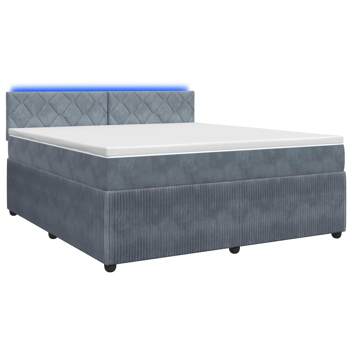 Letto box spring con materasso Grigio Scuro 140 x 190 cm | homemem39