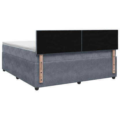 Letto box spring con materasso Grigio Scuro 140 x 190 cm | homemem39