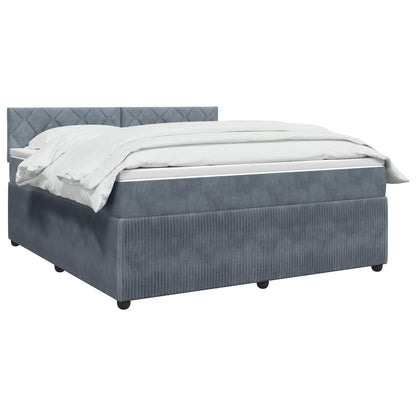 Letto box spring con materasso Grigio Scuro 140 x 200 cm | homemem39