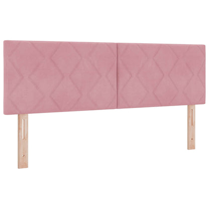 Letto box spring con materasso Rosa 160 x 200 cm Velluto | homemem39