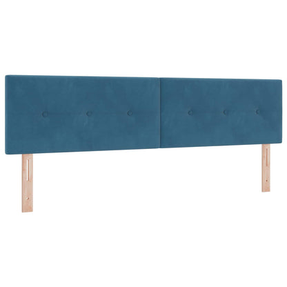 Letto box spring con materasso Blu 180 x 200 cm Velluto