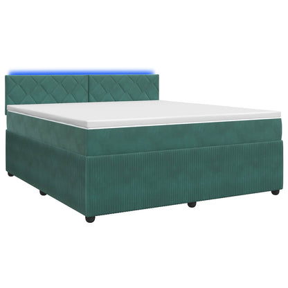 Letto box spring con materasso Verde Scuro 180 x 200 cm Velluto | homemem39