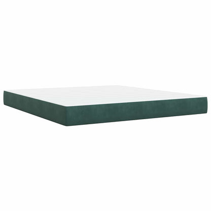 Letto box spring con materasso Verde Scuro 180 x 200 cm Velluto | homemem39