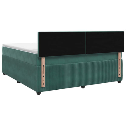 Letto box spring con materasso Verde Scuro 180 x 200 cm Velluto | homemem39