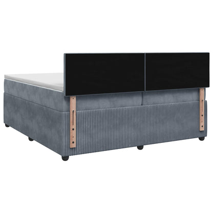 Letto box spring con materasso Grigio Scuro 200 x 200 cm | homemem39