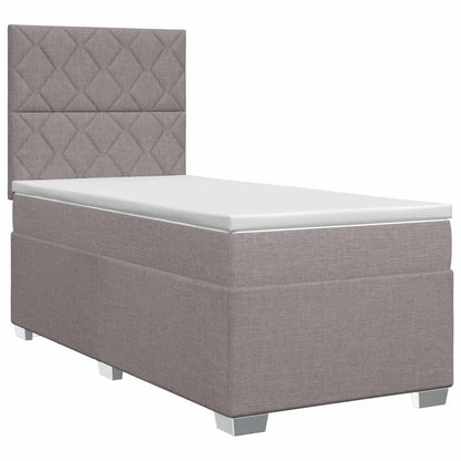 Letto box spring con materasso Tortora 80 x 200 cm Tessuto | homemem39