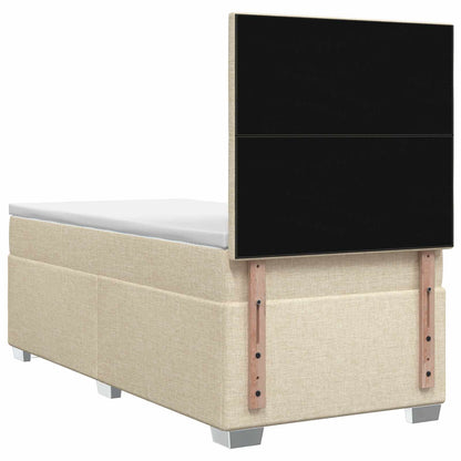 Letto box spring con materasso Crema 80 x 200 cm Tessuto | homemem39