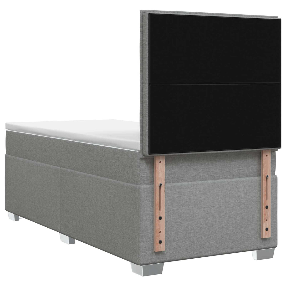 Letto box spring con materasso Grigio Chiaro 90 x 200 cm | homemem39