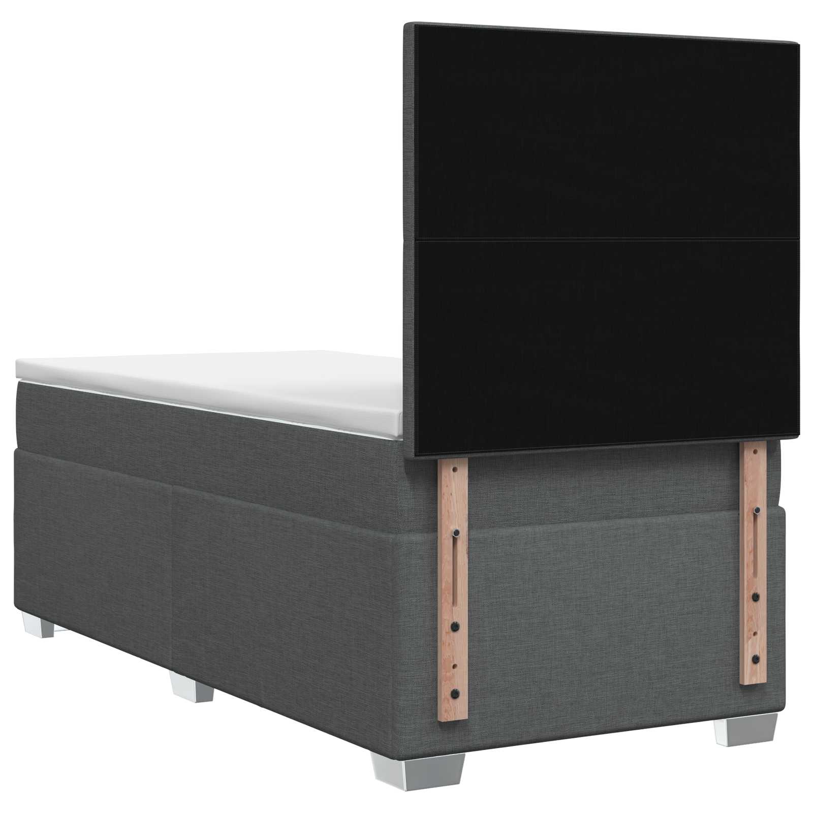 Letto box spring con materasso Grigio Scuro 90 x 200 cm Tessuto | homemem39
