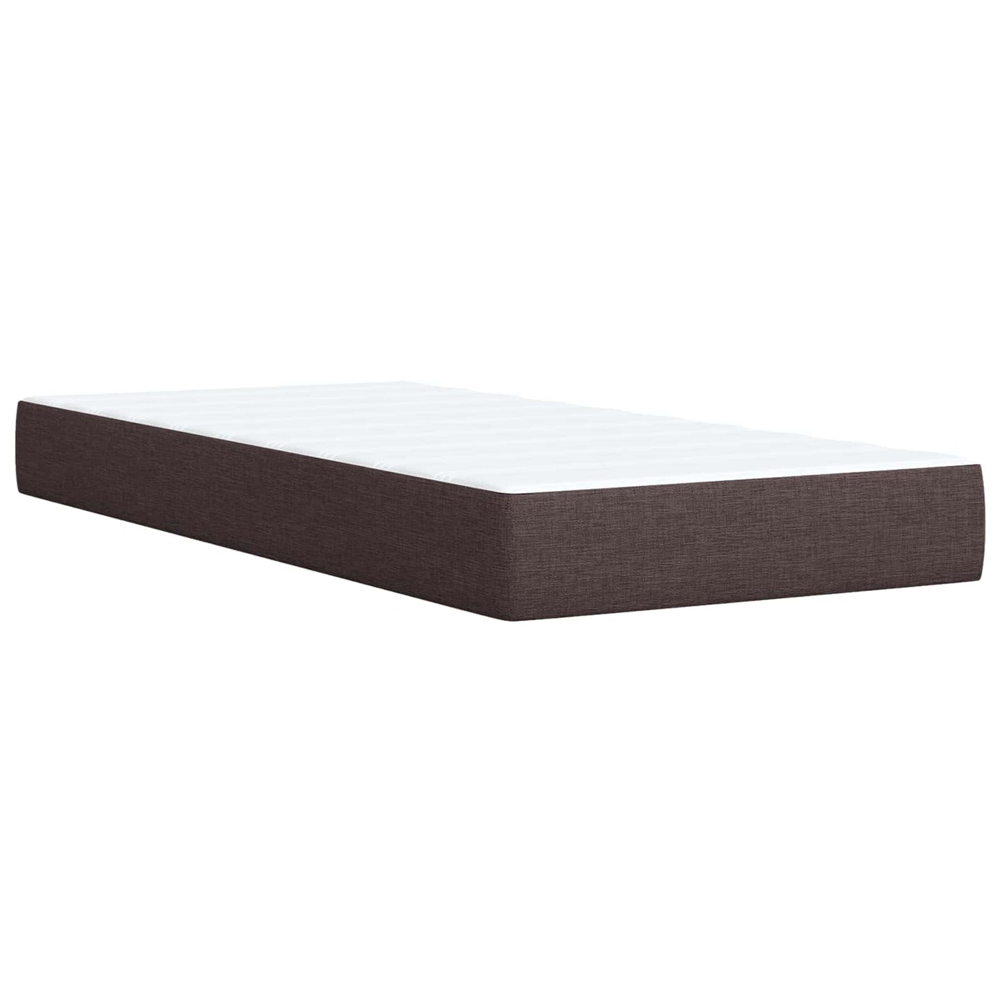 Letto box spring con materasso Marrone Scuro 100 x 200 cm | homemem39