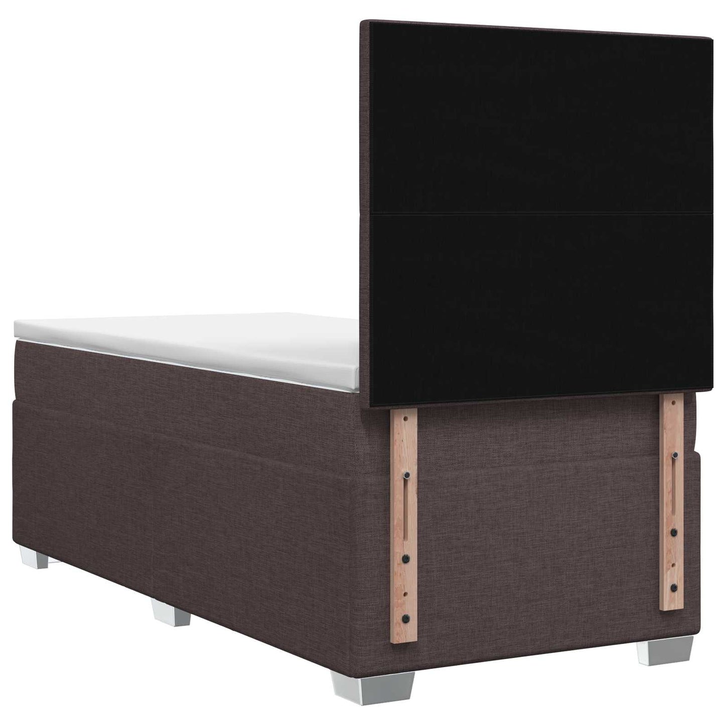 Letto box spring con materasso Marrone Scuro 100 x 200 cm | homemem39