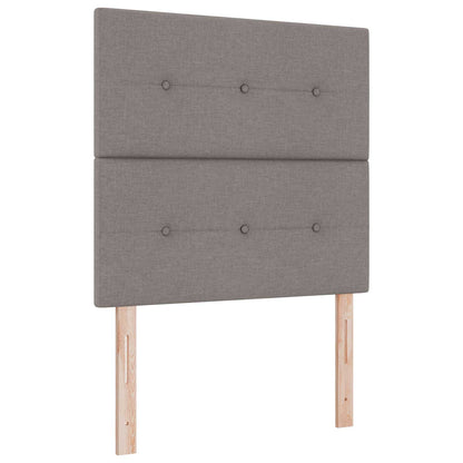 Letto box spring con materasso Tortora 100 x 200 cm Tessuto | homemem39
