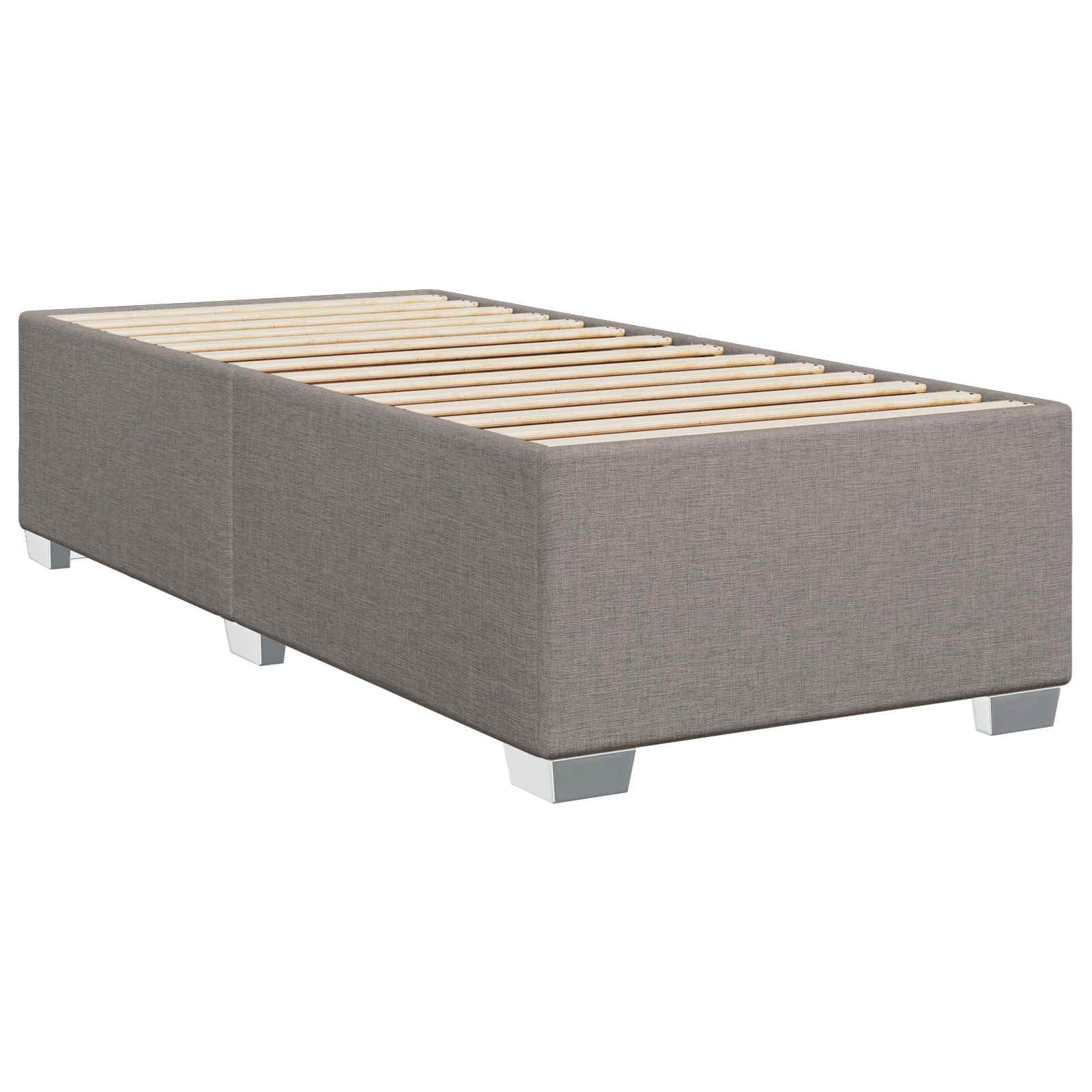 Letto box spring con materasso Tortora 100 x 200 cm Tessuto | homemem39