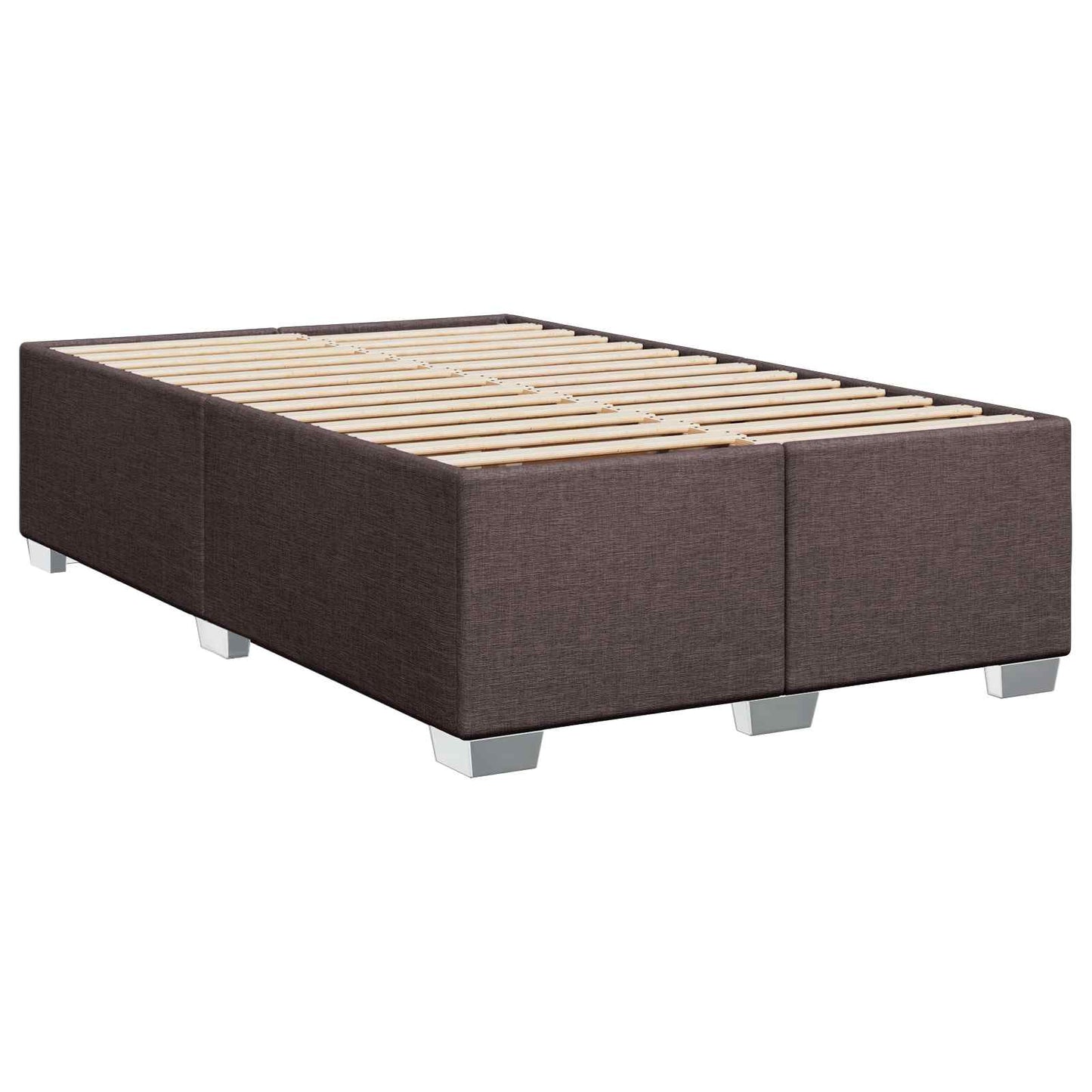 Letto box spring con materasso Marrone Scuro 120 x 190 cm