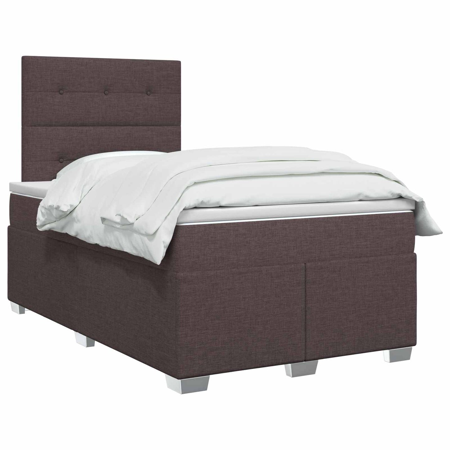 Letto box spring con materasso Marrone Scuro 120 x 200 cm | homemem39