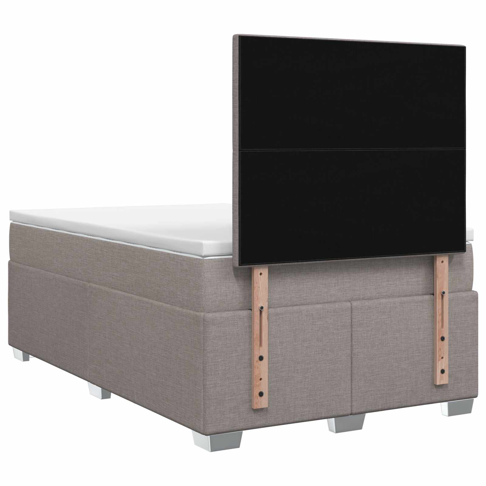 Letto box spring con materasso Tortora 120 x 200 cm Tessuto | homemem39