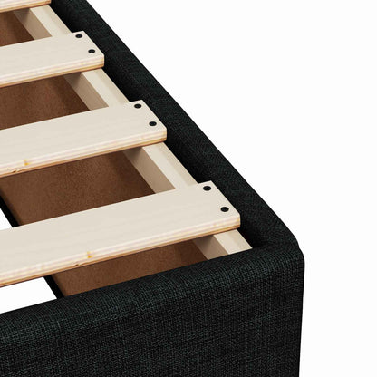 Letto box spring con materasso Nero 140 x 190 cm Tessuto | homemem39