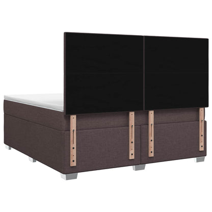 Letto box spring con materasso Marrone Scuro 140 x 190 cm | homemem39