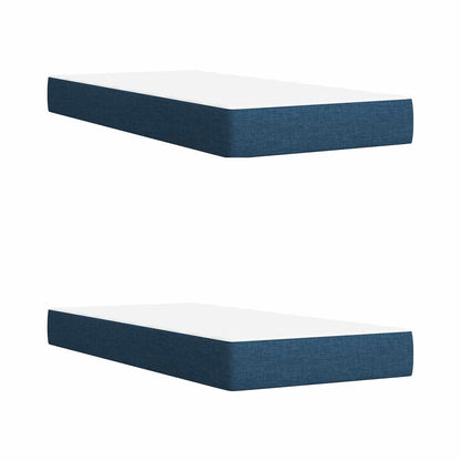 Letto box spring con materasso Blu 200 x 200 cm Tessuto | homemem39