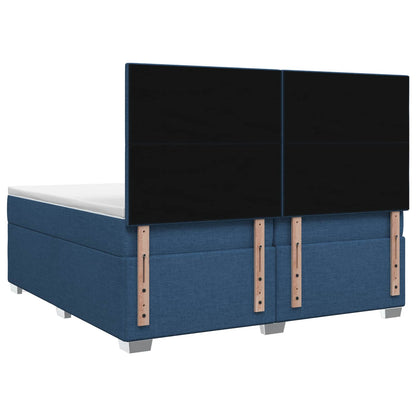 Letto box spring con materasso Blu 200 x 200 cm Tessuto | homemem39