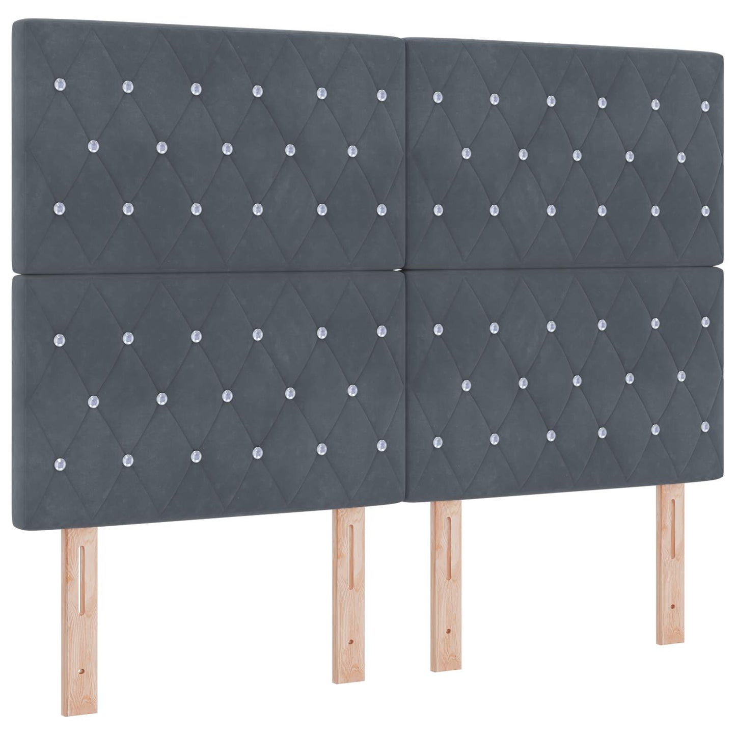 Letto box spring con materasso Grigio Scuro 140 x 190 cm | homemem39