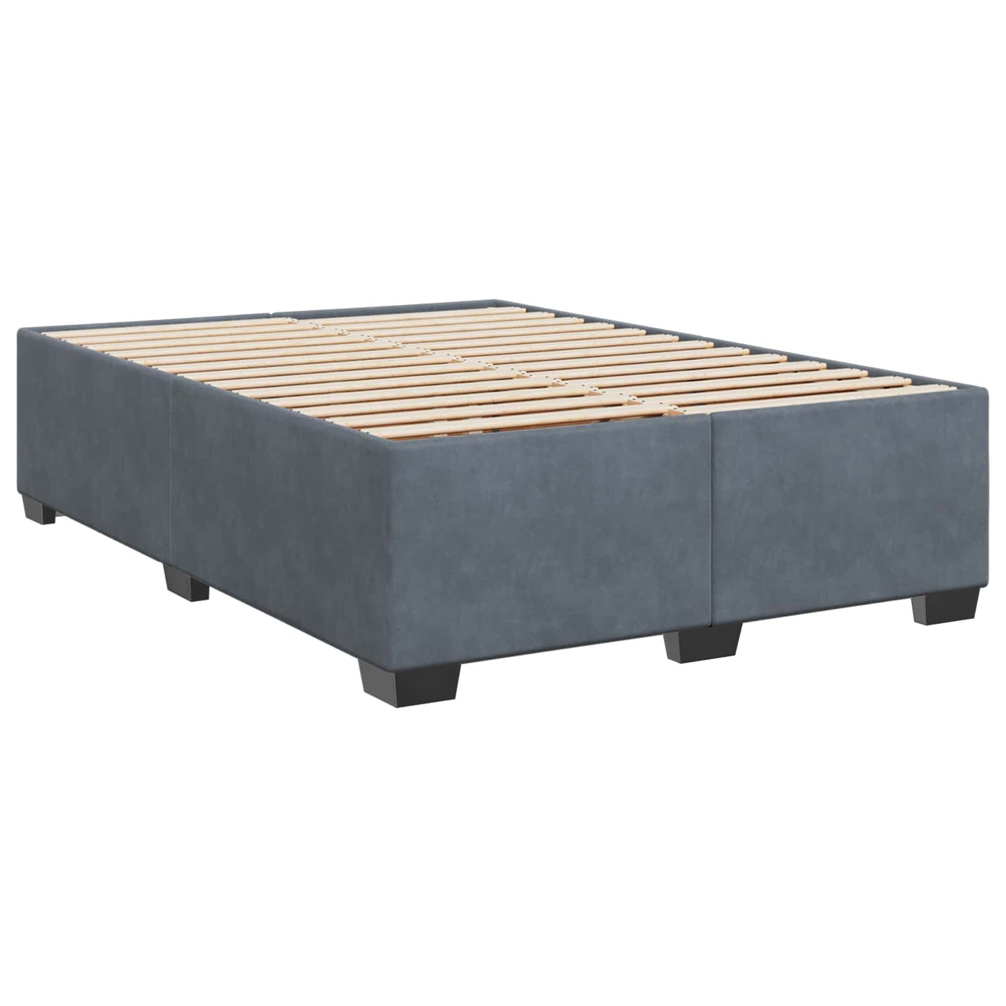 Letto box spring con materasso Grigio Scuro 140 x 190 cm | homemem39