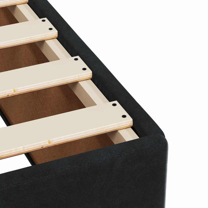 Letto box spring con materasso Nero 140 x 190 cm Velluto | homemem39
