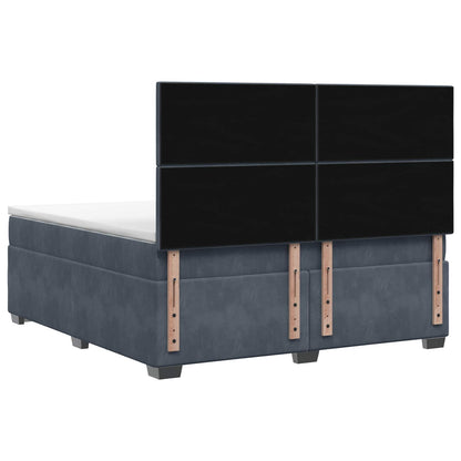 Letto box spring con materasso Grigio Scuro 140 x 200 cm | homemem39